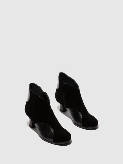 Zip Up Ankle Boots BLAIN343FLY BLACK
