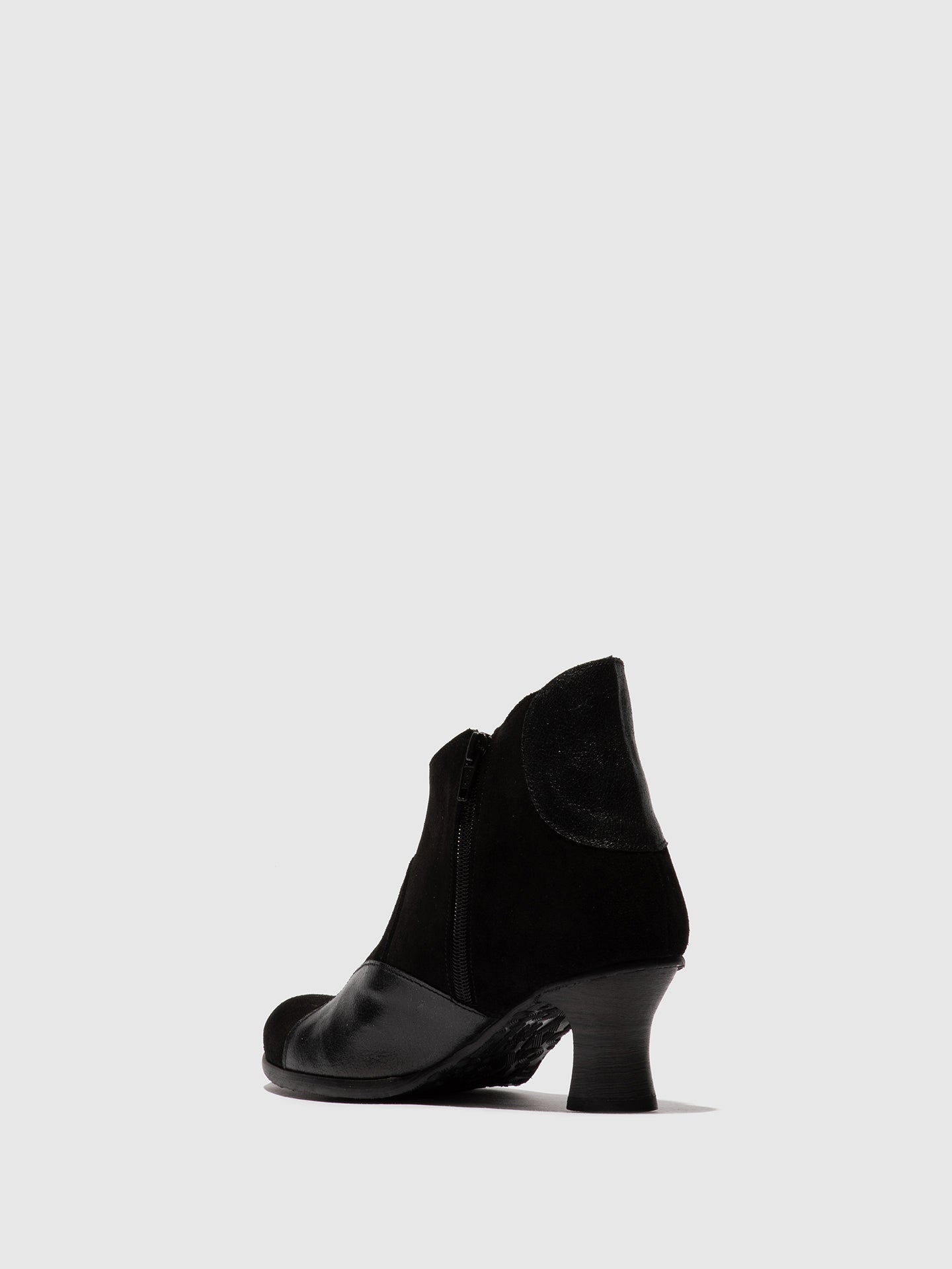 Zip Up Ankle Boots BLAIN343FLY BLACK