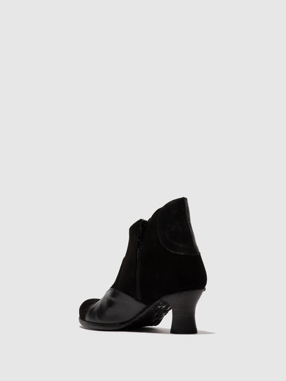 Zip Up Ankle Boots BLAIN343FLY BLACK