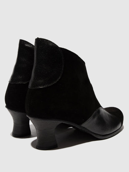 Zip Up Ankle Boots BLAIN343FLY BLACK