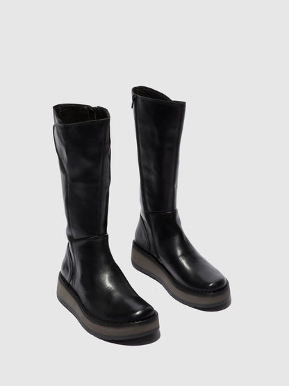 Zip Up Boots RHEA042FLY RUG BLACK