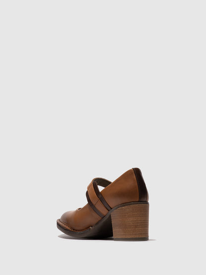 Buckle Shoes BAGY164FLY COGNAC/DK BROWN