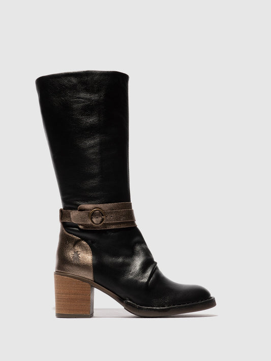 Buckle Boots BEIF165FLY BLACK/DK GOLD