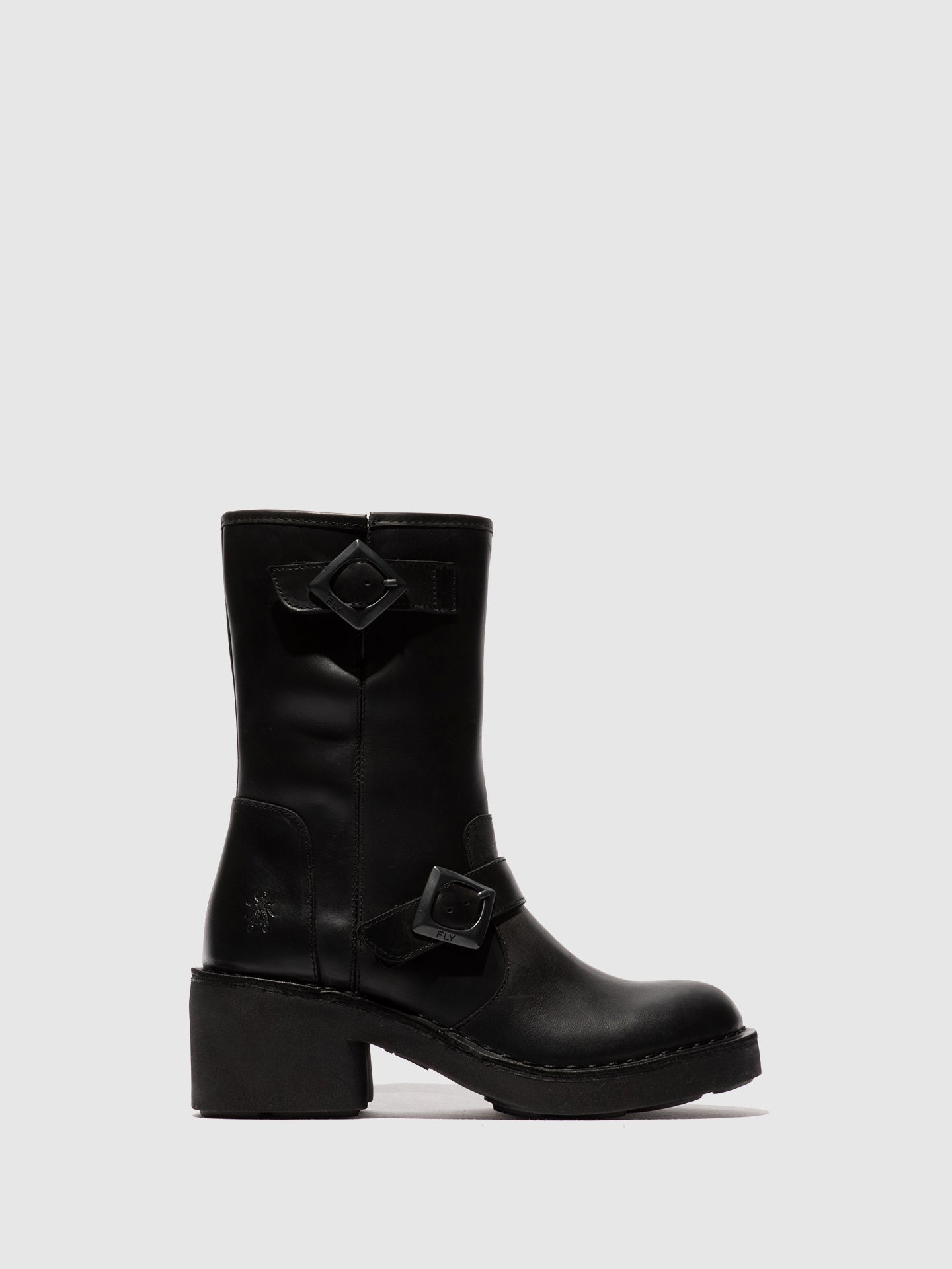 Zip Up Ankle Boots NATY192FLY BLACK