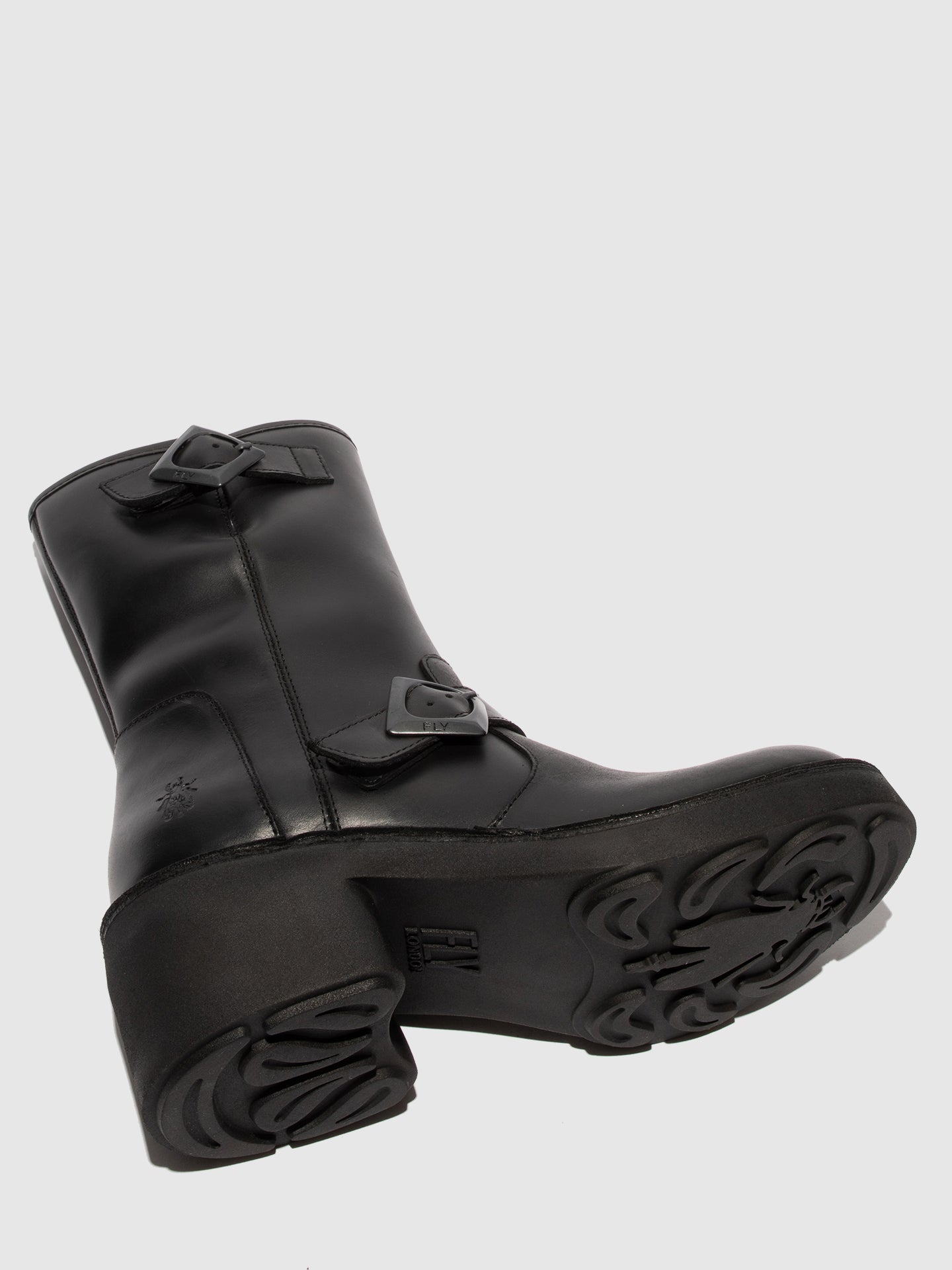 Zip Up Ankle Boots NATY192FLY BLACK