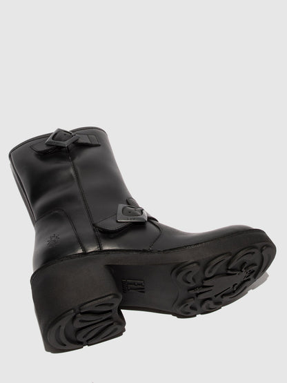 Zip Up Ankle Boots NATY192FLY BLACK