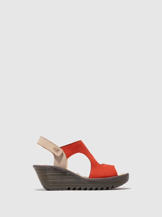 Sling-Back Sandals YOXA576FLY DEVIL RED/NATURAL