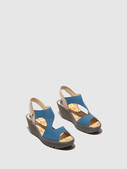 Sling-Back Sandals YOXA576FLY BLUE/NATURAL