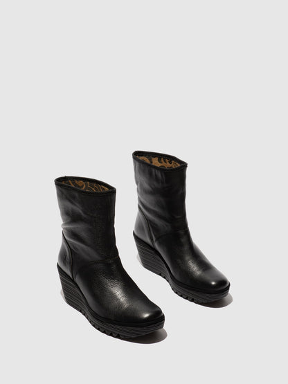 Zip Up Ankle Boots YAXO594FLY DUBLIN BLACK