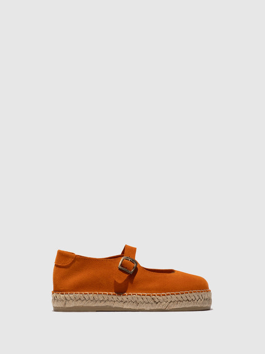 Round Toe Espadrilles SOIK554FLY SUEDE ORANGE