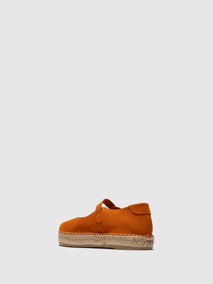 Round Toe Espadrilles SOIK554FLY SUEDE ORANGE