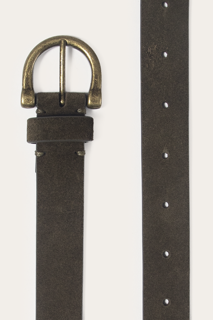 25mm Suede Horseshoe Buckle Belt