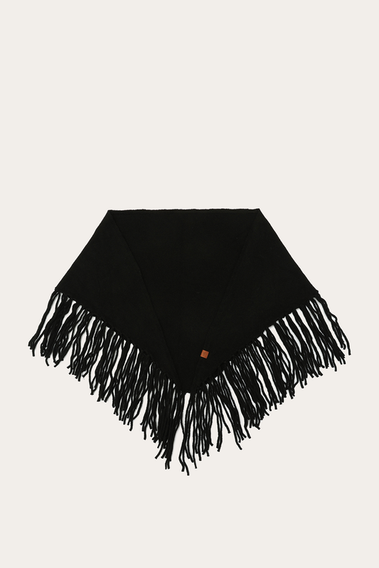 Long Fringe Triangle Scarf