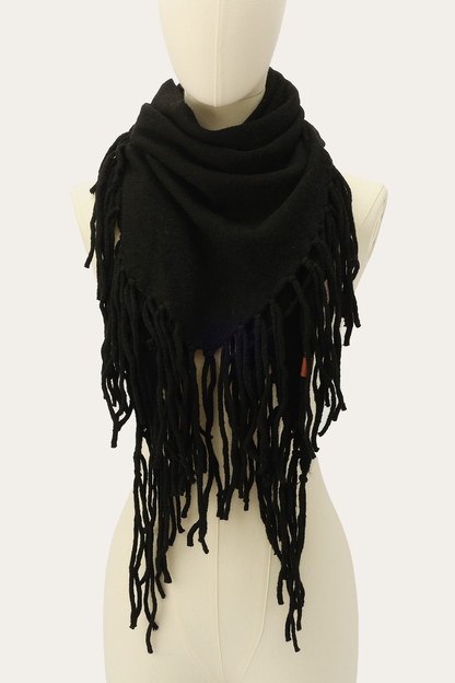 Long Fringe Triangle Scarf