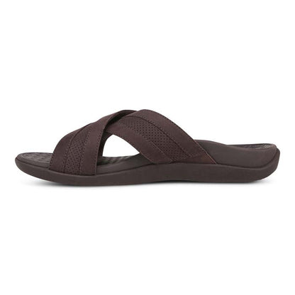 Mens Vionic Mtide Slide in Chocolate — image 4