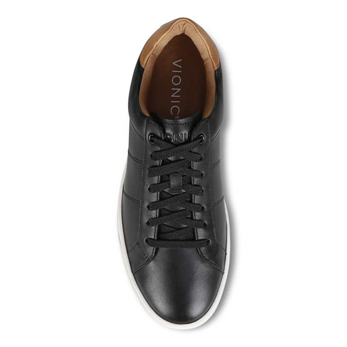 Mens Vionic Lucas Court in Black/Tan — image 2