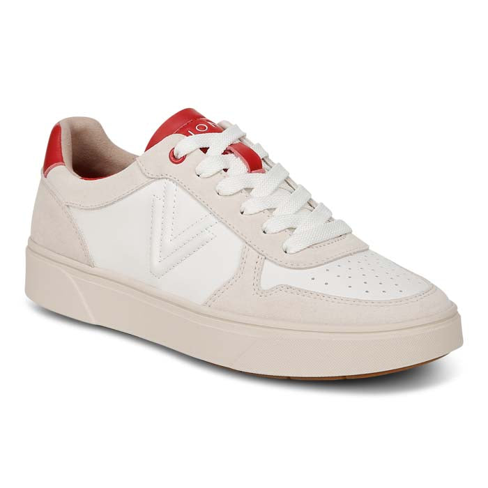 Womens Vionic Kimmie Court in Cream/Red — image 1