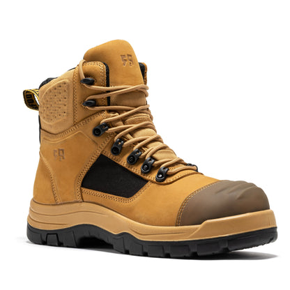 ROCKROOSTER Stowe Black 7 inch Composite Toe Leather Work Boots CP212BK