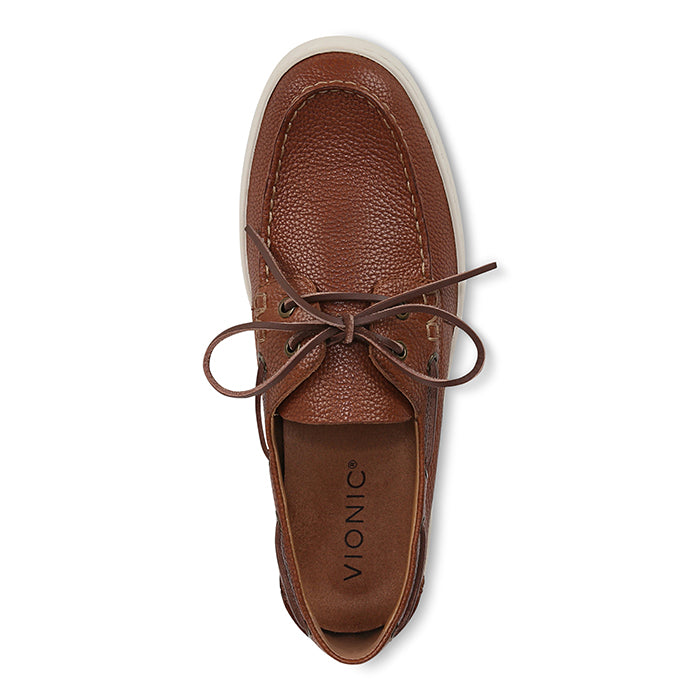 Mens Vionic Uptown Boat in Tan — image 2