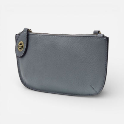 Mini Crossbody Wristlet Clutch Blue Grey