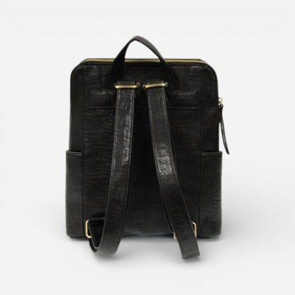 Raegan Double Zip Backpack Black