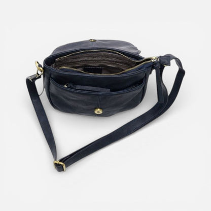 Helene Small Saddle Crossbody Navy
