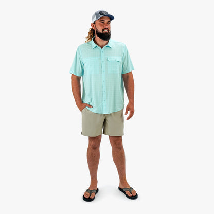 Air-O Mesh Printed SS Button Down Shirt