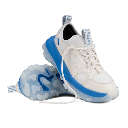 Women's Motu Sneaker - Off-White/Vessi Blue