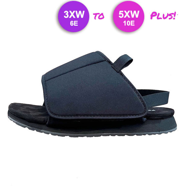 Pedors Classic MAX Wrap Sandals For Lymphedema Black (WRX600) (PAIR) — image 1
