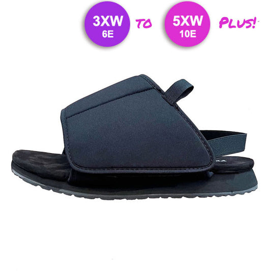 Pedors Classic MAX Wrap Sandals For Lymphedema Black (WRX600) (PAIR) — image 1