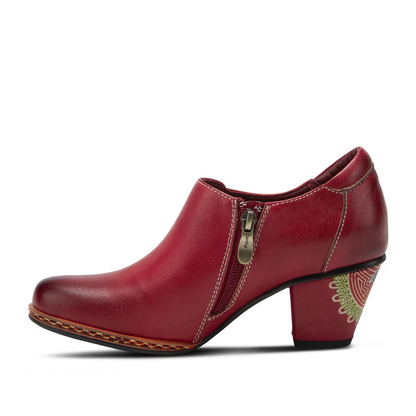 L'Artiste by Spring Step Zami Bootie in Red - Women's