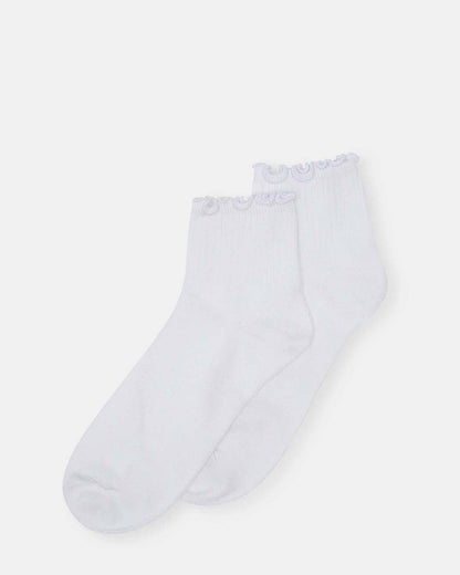 LETTUCE EDGE ANKLET WHITE