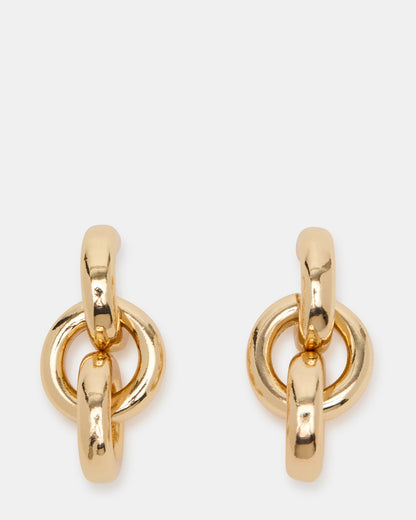 LOCK DROP EARRINGS GOLD