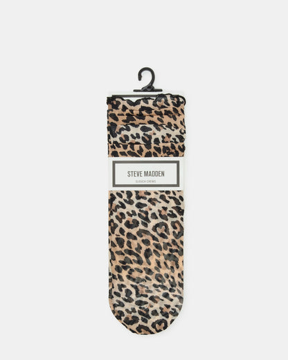 LEOPARD MESH SOCKS NATURAL