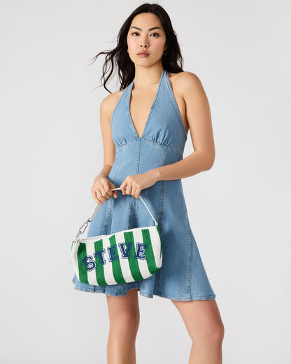 EMERSYN BEADED BAG GREEN MULTI