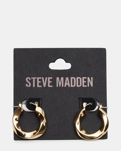 SMALL TWISTED HOOPS GOLD