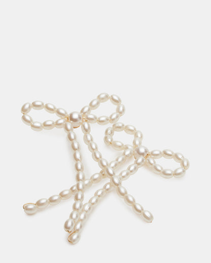 PEARL BOW EARRINGS IVORY