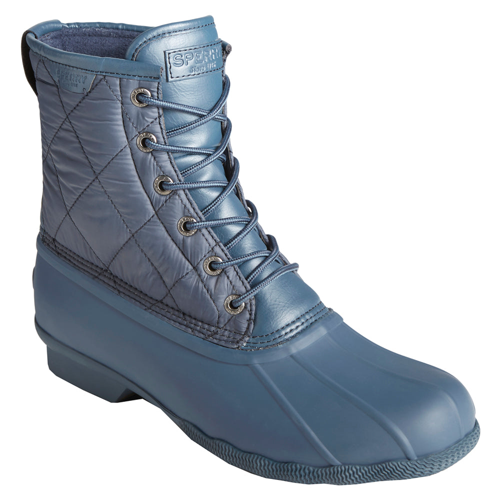 Saltwater Quilted Round Toe Duck Rain Boots