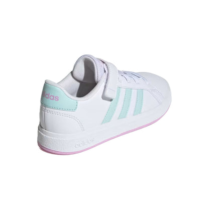 adidas Unisex Kid's Grand Court 2.0  Elastic Lace Shoes