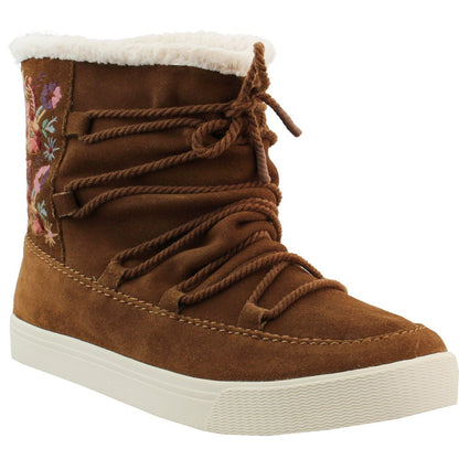 Alpine Floral Round Toe Winter Booties - SundialAlpine Floral Round Toe Winter Booties