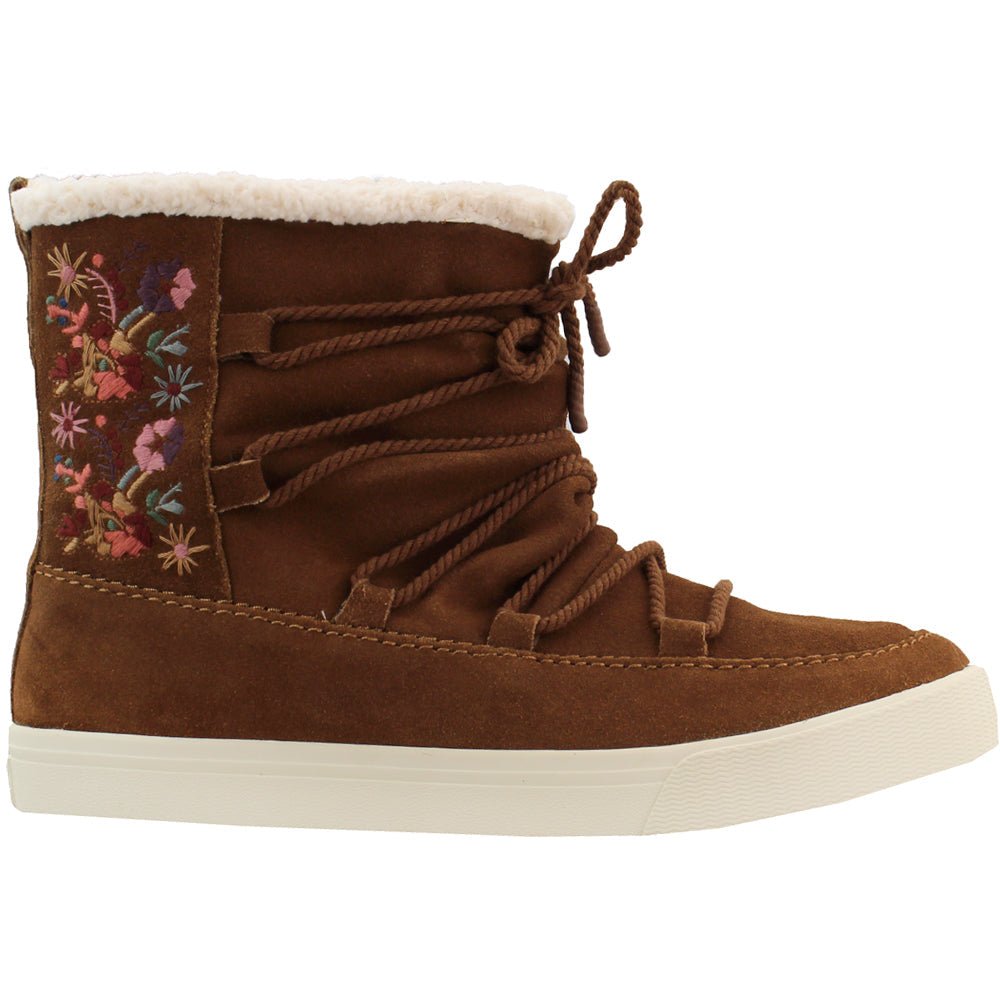 Alpine Floral Round Toe Winter Booties - SundialAlpine Floral Round Toe Winter Booties