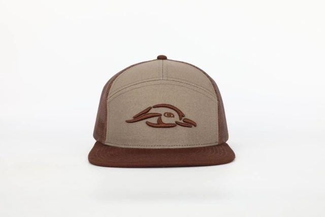 AF Waterfowl 3D Puff Logo 7 Panel Trucker Khaki - Rust Brown