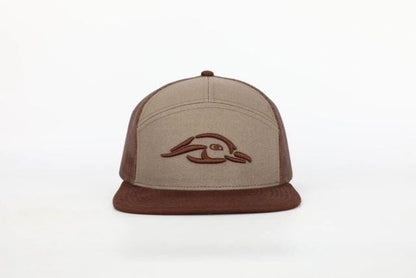 AF Waterfowl 3D Puff Logo 7 Panel Trucker Khaki - Rust Brown