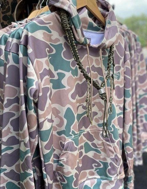 AF Waterfowl Old School Green and Brown Performance Hoodie