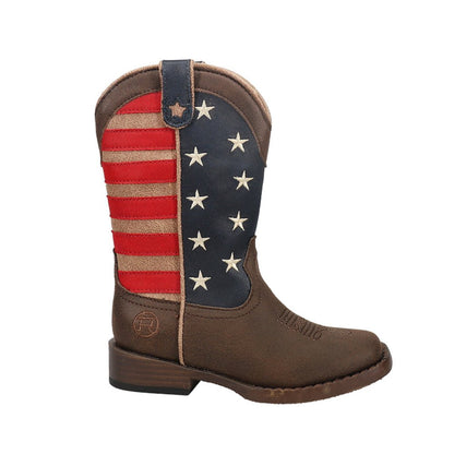 American Patriotic Square Toe Cowboy Boots (Little Kid) - SundialAmerican Patriotic Square Toe Cowboy Boots (Little Kid)