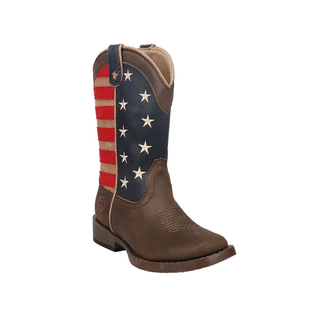 American Patriotic Square Toe Cowboy Boots (Little Kid) - SundialAmerican Patriotic Square Toe Cowboy Boots (Little Kid)