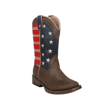 American Patriotic Square Toe Cowboy Boots (Little Kid) - SundialAmerican Patriotic Square Toe Cowboy Boots (Little Kid)
