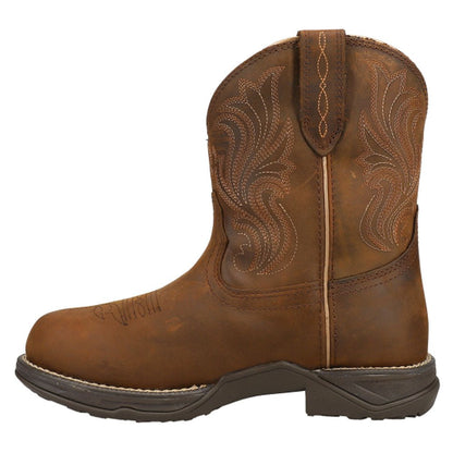 Anthem Shortie H20 Embroidery Round Toe Pull On Cowboy Boots - SundialAnthem Shortie H20 Embroidery Round Toe Pull On Cowboy Boots