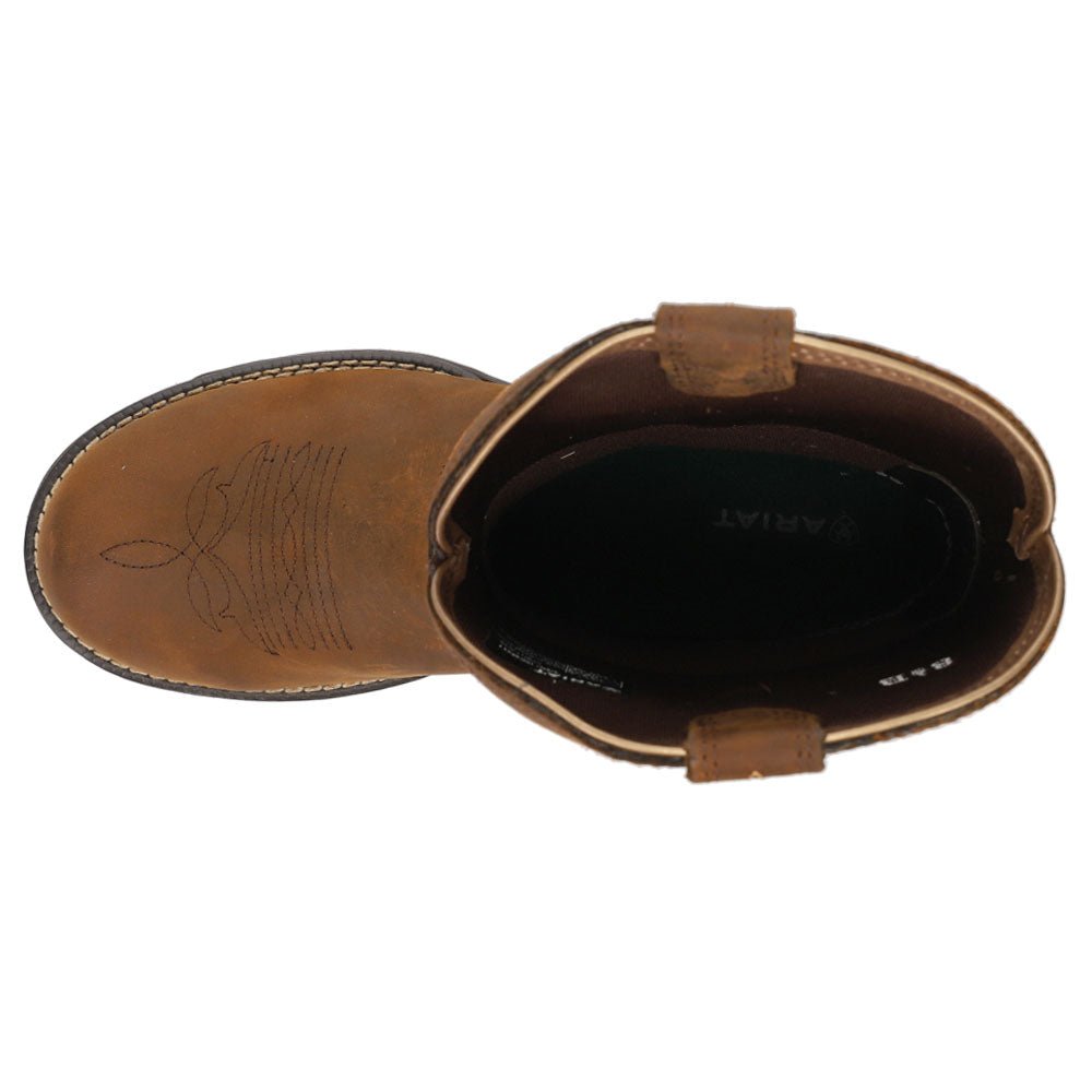 Anthem Shortie H20 Embroidery Round Toe Pull On Cowboy Boots - SundialAnthem Shortie H20 Embroidery Round Toe Pull On Cowboy Boots