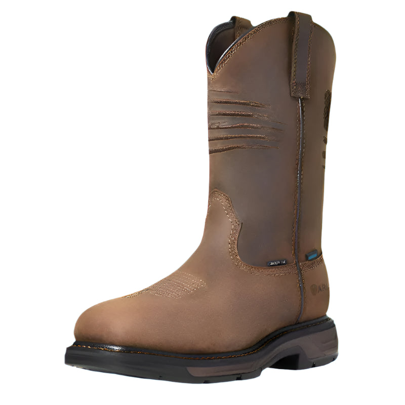 Ariat Mens WorkHog XT Patriot Waterproof Carbon Toe Work Boot 10036002